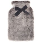 F��ric lights and christmas - bouillotte fausse fourrure 280 ml gris