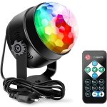 Boule de disco rotative 360 lampe de f�te � leds activ�e par la musique disco
