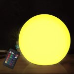 Boule flottante � led 3 pouces ? veilleuse �tanche avec t�l�commande ? 16 couleurs rvb ? autonomie jusqu'� ...