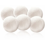 Boules de laine de 7cm, 6 pi�ces, s�che - linge, adoucissant �cologique, d�shumidification, diminution ...