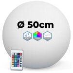 Europalamp ? boule lumineuse led multicolore 50 cm �tanche ip65 ? autonome sans fil ? t�l�commande infrarouge ...