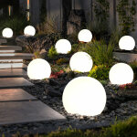 Boule lumineuse solaire 10 cm boule lumineuse solaire jardin led d�coration de jardin boule solaire pour ...