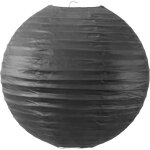 Boule papier noir 30cm - lampion papier en papier de riz - lanterne japonaise noir pour d�coration de ...