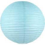 Boule papier bleu ciel 50cm - lampion papier en papier de riz - lanterne japonaise bleu ciel pour d�coration ...