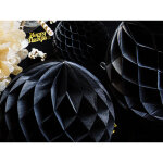 Boule de papier, noire, 10 cm