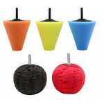 Boule de polissage, 1 / 4' 6mm tige ponge cne en mtal mousse de polissage pad polissage boule, (5pcs, ...
