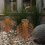 Boule solaire rouille pour extérieur, lampe solaire rouille, lampe solaire de jardin avec piquet, effet ... Boule solaire rouille pour extérieur, lampe solaire rouille, lampe solaire de jardin avec piquet, effet ...
