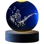 Boule de verre i - total xl2718 3d avec led rgb effet au plafond veilleuse pour enfants, lampe de nuit, ...