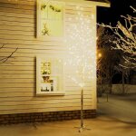 Bouleau blanc  led 672 led blanc chaud 400 cm