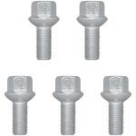 Boulon de roue m12x15 conique spherique - jeu de 5 pieces
