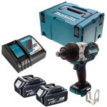Boulonneuse � chocs 18v 1050nm (2x6, 0 ah) + makpac makita dtw1001rgj