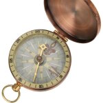 Boussole compass poche de compas portable, cuivre flip cover boussole avec couvercle pliant automatique ...