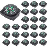 Boussole mini, 25 pcs bouton boussole, mini poche boussole paracord, boussoles de bouton boussole de ...