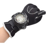 Boussole de multifonction noire, camping, mini mousqueton, plaque lumineuse professionnelle