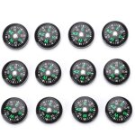 Boussole de poche, 12pcs 20mm mini boussole remplie d'huile de poche pour la randonn�e camping accessoires ...