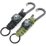 Boussole porte - cls avec mousqueton pour la randonne, le camping, les activits de plein air (2 pices, ...