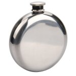 Bouteille d'alcool ronde, 5 oz / 140ml flasque en acier inoxydable, flasque alcool hip flask, portable ...
