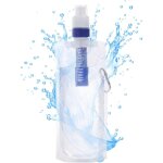 Bouteilles d'eau pliables pour voyage avec filtre, bouteille
