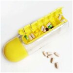 Bouteille d'eau de sport avec insert organisateur de bo�te quotidienne de 7 jours verre � boire de qualit� ...