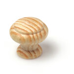 Bouton en bois avec finition en pin brut, dimensions: 35x35x32mm, �: 35mm - talla