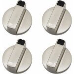 Bouton cuisinire  gaz - lot de 4 boutons de commande en mtal 6 mm pour four et cuisinire