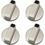Bouton cuisini�re � gaz - lot de 4 boutons de commande en m�tal 6 mm pour four et cuisini�re