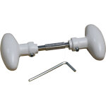 Quincadeco ? bouton double ovale blanc aluminium ? poign�e 6 mm pour portes anciennes et modernes ? vis ...