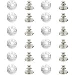 Bouton de jeans, 12 pcs bouton de rechange jeans, 17mm d�tachable m�tal bouton, boutons instantan�s sans ...
