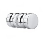 Bouton de porte de douche poign�e de porte rondes en alliage d'aluminium pour salle de bain porte en ...