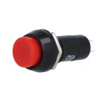 Bouton - poussoir interrupteur rond na (normalement ouvert) 12mm 2 amps rouge 6230r - ps11ard