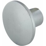 Bouton rond zamak gris alu, d. 30mm, h. 22mm, 1 pice avec visserie.