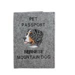 Bouvier bernois - protge passeport pour chien, protge document, cadeau voyage art - dog