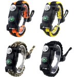 Bracelets de survie (pack de 4) s matriel de randonne kit d'quipement de camping sauvage kit de survie ...