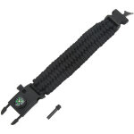Bracelet de survie paracord multifonction avec boussole et pierre � feu - 3 tresses pour camping et randonn�e ...