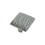 Poign�e de meuble en aluminium chrom� mat de �50mm entrax 32mm, vintage