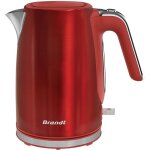 Brandt - bouilloire sans fil 1. 7l 2200w rouge / inox bo1703r