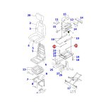 Bras glissiere de siege komatsu - 134 - 57 - 61150