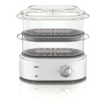 Cuiseur vapeur 2 paniers 850w blanc braun fs5100wh Cuiseur vapeur 2 paniers 850w blanc braun fs5100wh