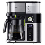 Braun multiserve kf 9050 bk cafeti�re � filtre avec verseuse en verre, choix direct de 7 portions pour ...