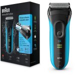 Braun - rasoir electrique series 3 proskin 3040s wet + dry rechargeable - bleu
