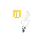 Lot de 10 ampoules led flamme 6. 5w (eq. 45w) e14 3000k
