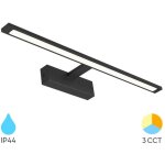 Braytron - applique led miroir noir 12w 3en1 ip44