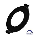 Braytron - dalle led dimmable 6w 3000k 470lm noir ip40