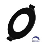 Dalle led dimmable 6w 6500k 470lm noir ip40