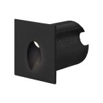 Braytron - mini spot led mural vector d, carr, noir, 2w, 3000k, ip65