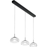 Brena - suspension fabas luce 3 lumi�res - led 30 w dimmable - design lin�aire transparent
