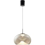 Brena - suspension simple cognac de fabas luce - led 14w dimmable - plafonnier - diam�tre 33cm