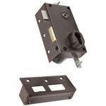 Bricard - serrure 3 points 73 a2p sans cylindre marron gauche 73079