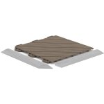 Dalle plastique marron clair 8 mm dalle � queues d'aronde pour usage intensif dalle 31, 6x31, 6 cm effet ...