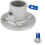 Bride de base �27 mm galvanis� rev�tement poudre noire ? fixation garde?corps raccord de rampe ? raccord ...